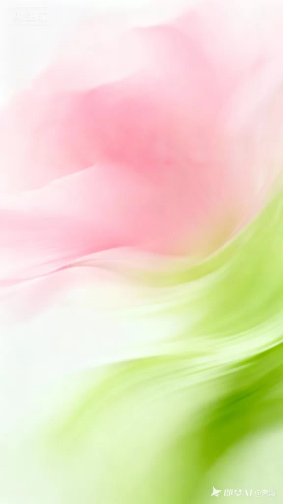 Abstract Blurred Pastel Pink Green Gradient