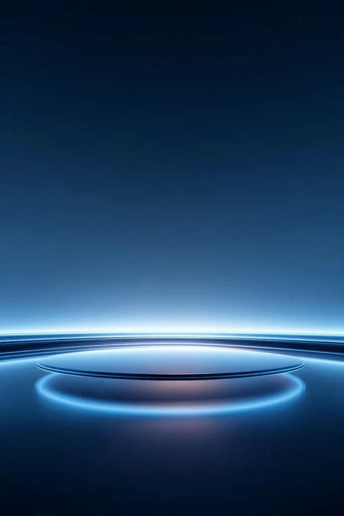 Abstract Futuristic Blue Gradient Circular Platform