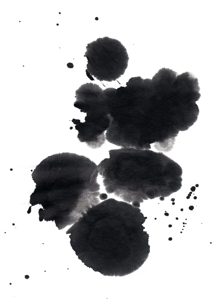 Abstract Ink Blot Gradient Black White Texture