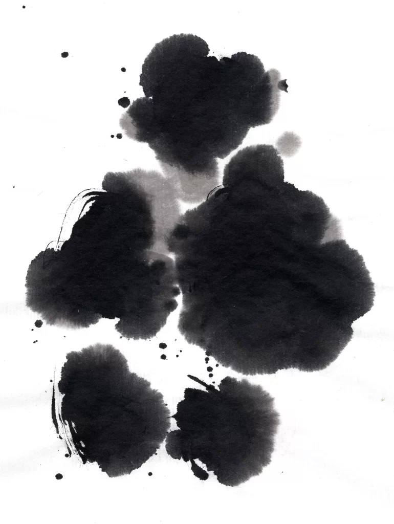 Abstract Ink Blot Gradient Dark Light Flowing