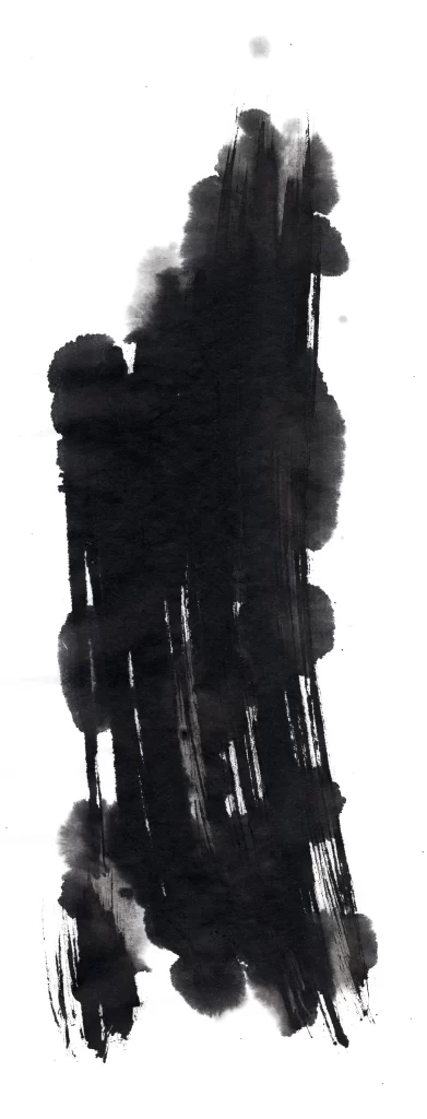 Abstract Ink Wash Black White Gradient Flowing