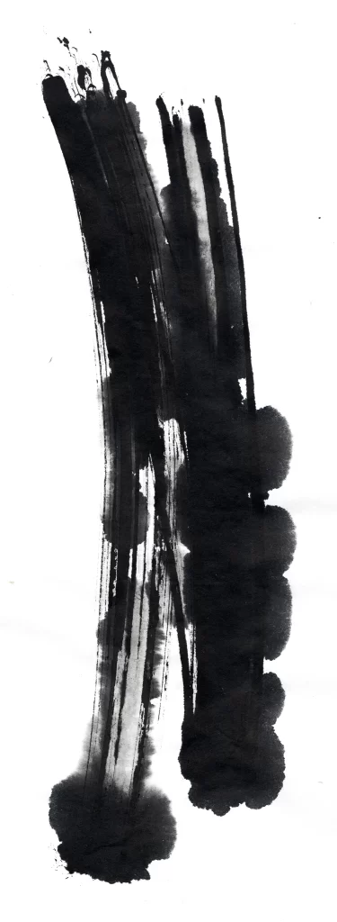 Abstract Ink Wash Black White Gradient Flowing