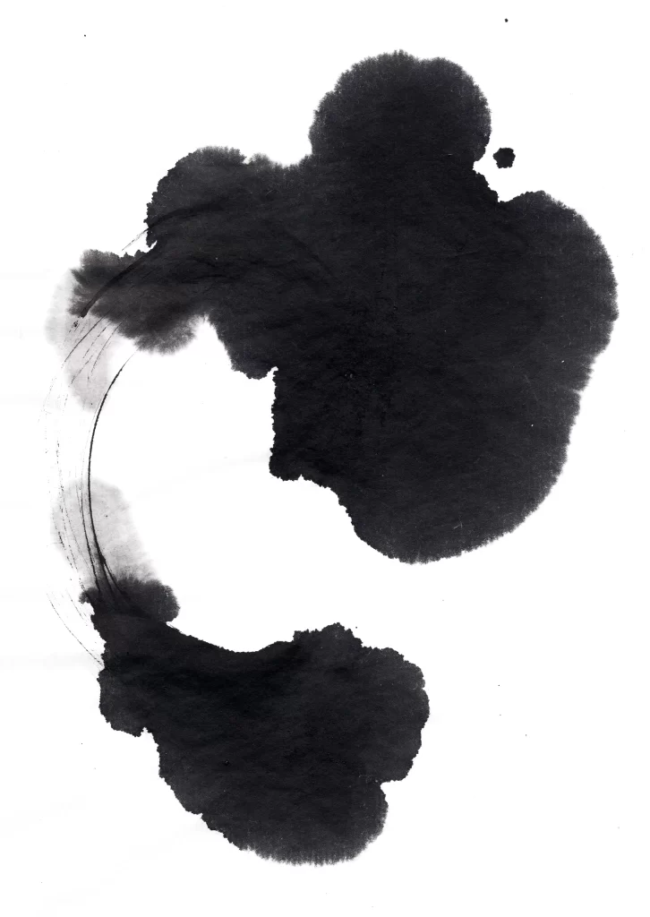 Abstract Ink Wash Dark Gradient Flowing Organic Soft