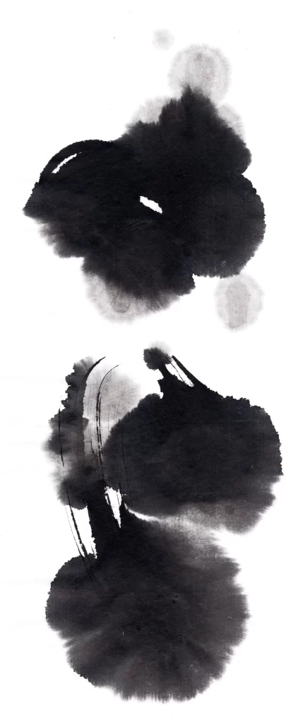 Abstract Ink Wash Gradient Dark Light Flowing