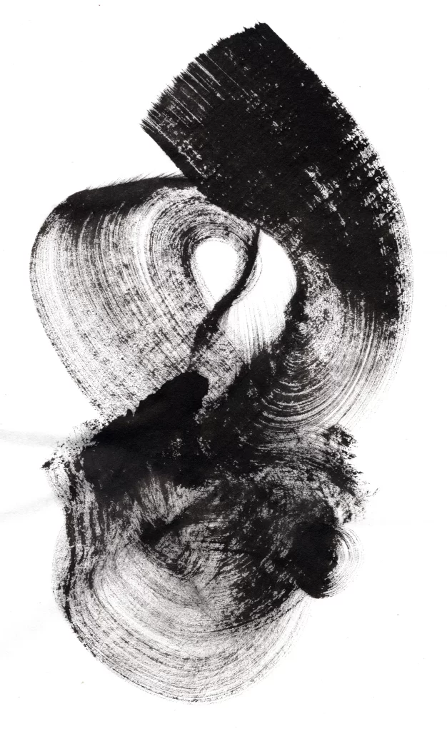 Abstract Monochrome Swirling Textured Dynamic Fluid