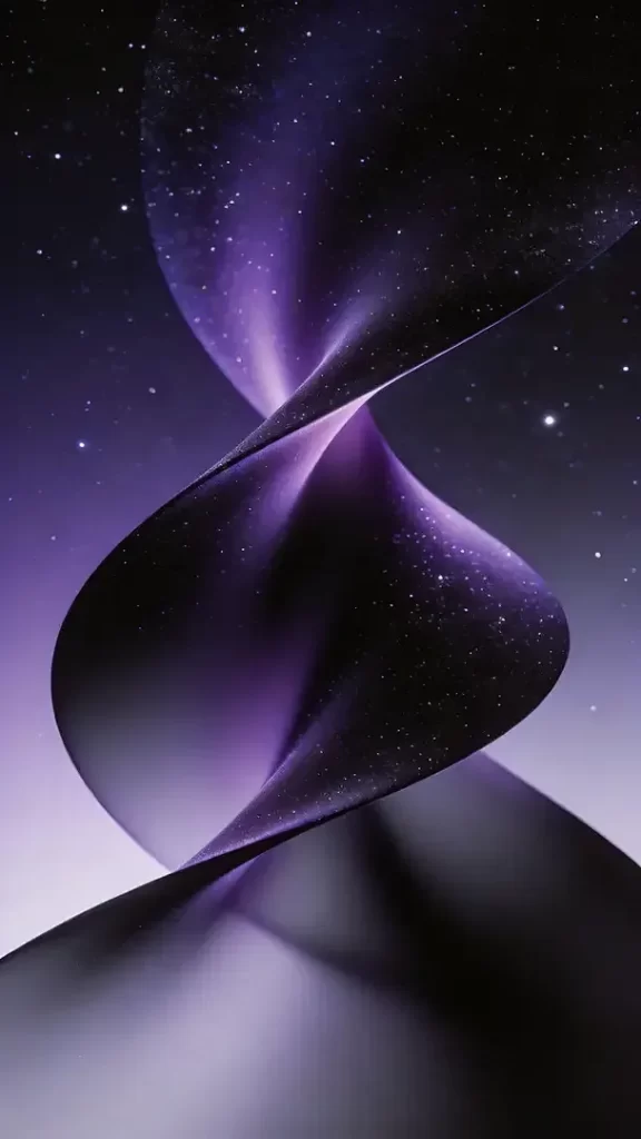 Abstract Purple Gradient Cosmic Stars