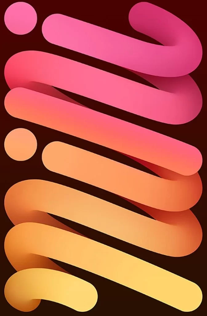 Abstract Shapes Vibrant Colors Gradient Lines