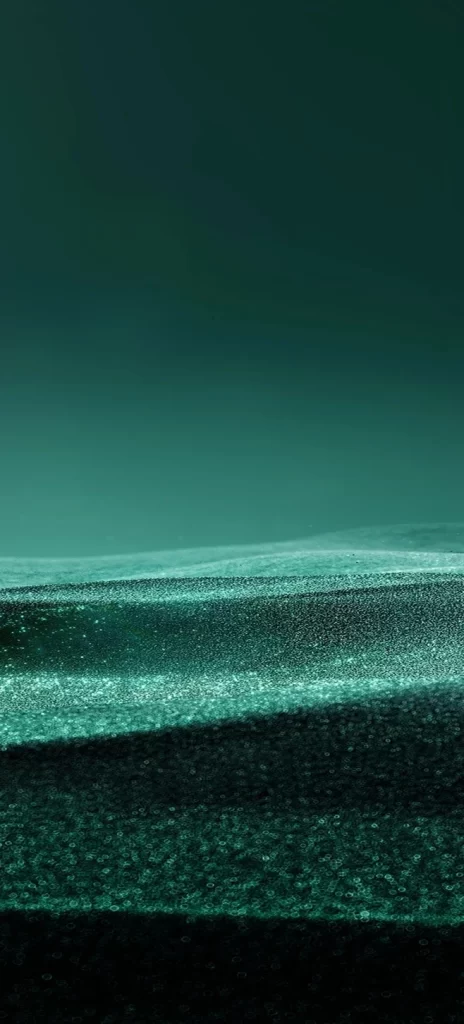 Abstract Teal Gradient Ocean Waves