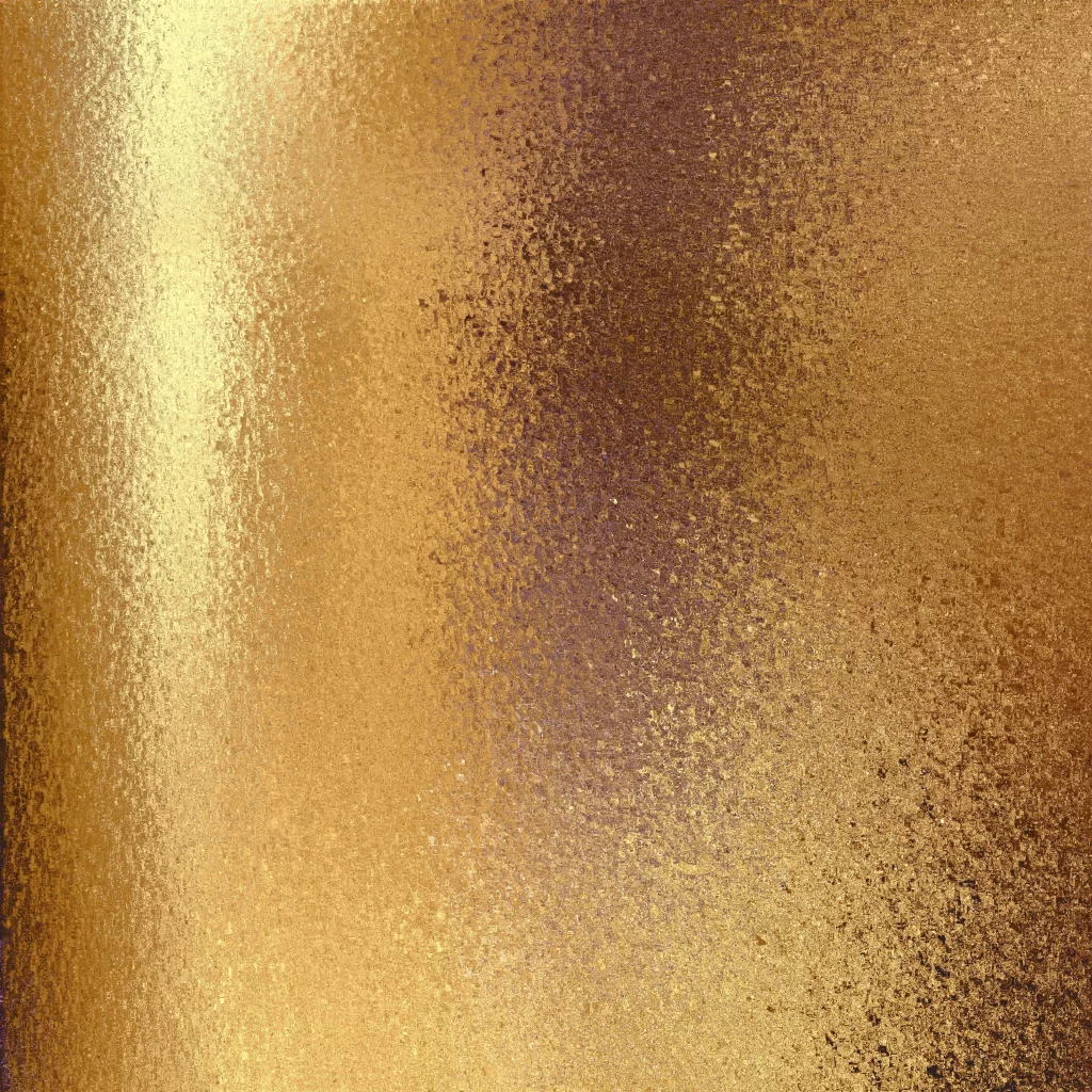 Aged Golden Bronze Metal Rough Patina