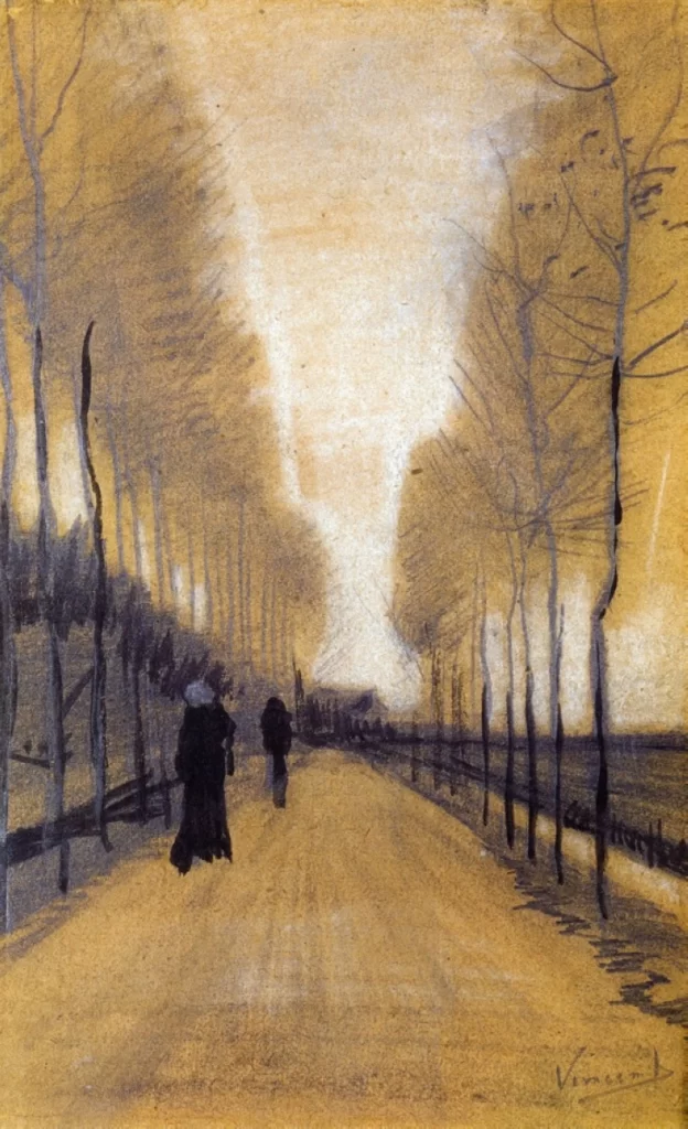 Alley Bordered by Trees Van Gogh
