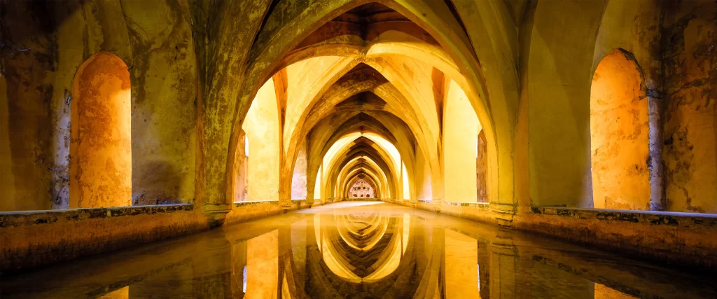 arches reflection symmetry light architecture