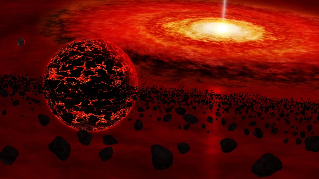 asteroid space planet cosmic celestial debris