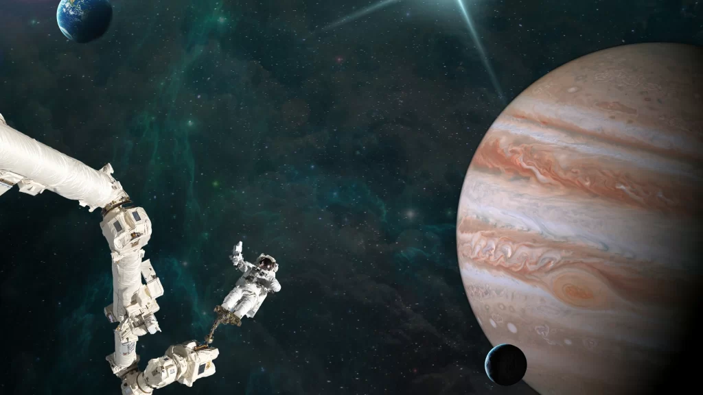 astronaut Jupiter space stars cosmos exploration