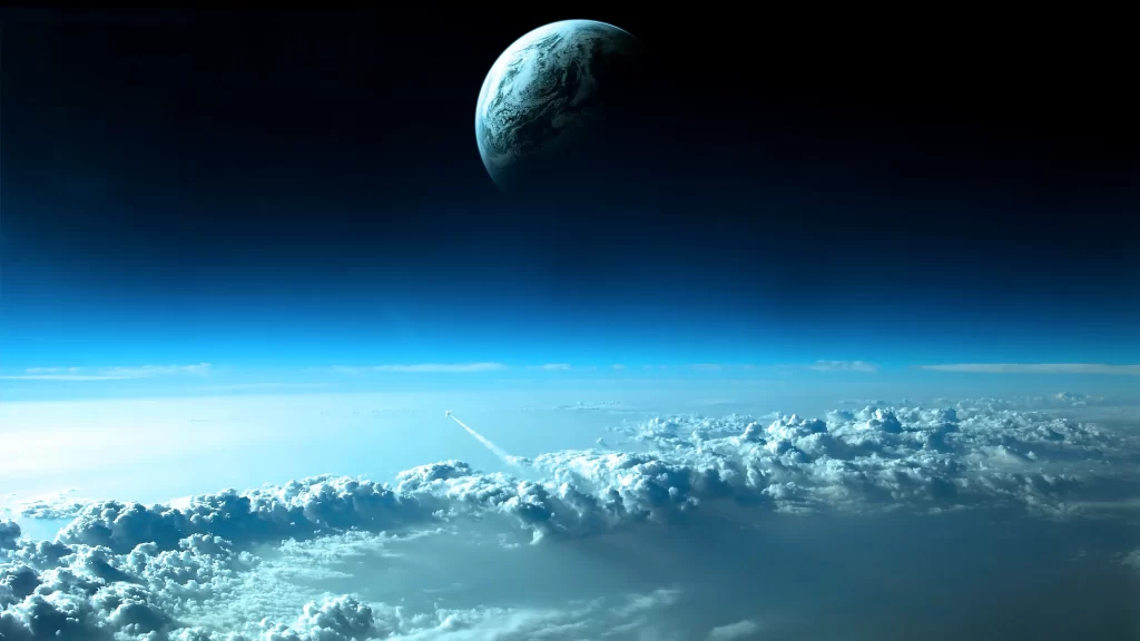 astronomy celestial planet clouds atmosphere horizon