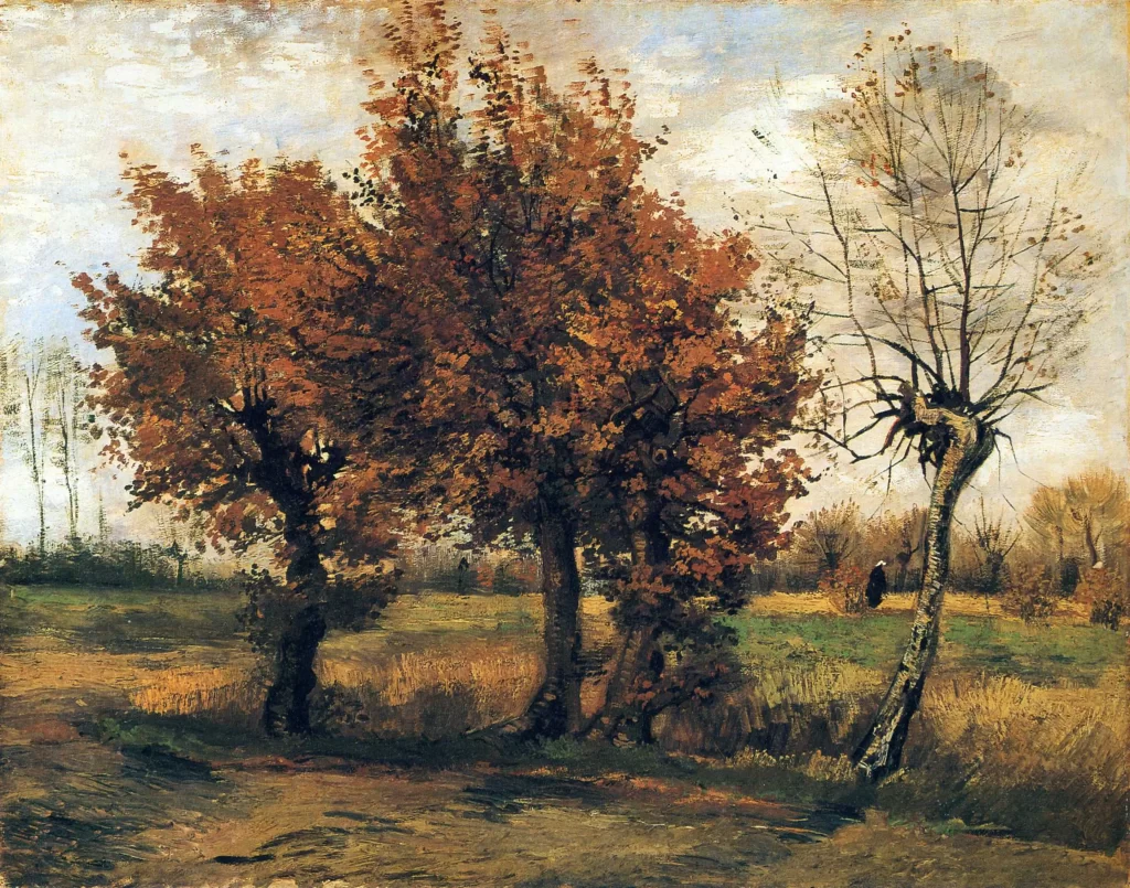 Autumn Landscape with Four Trees Van Gogh