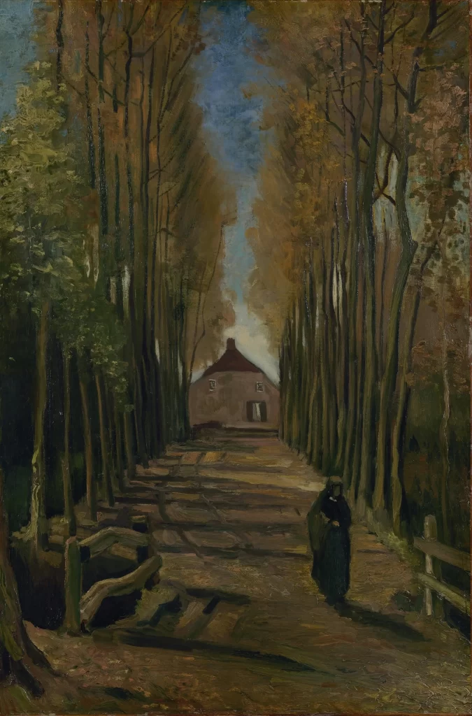 Avenue of Poplars at Sunset Van Gogh