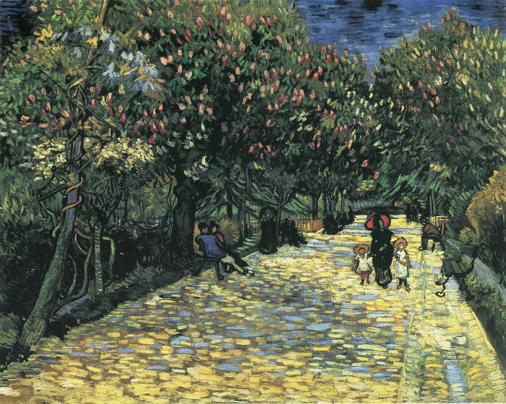 Avenue with Flowering Chestnut Trees at Arles Van Gogh