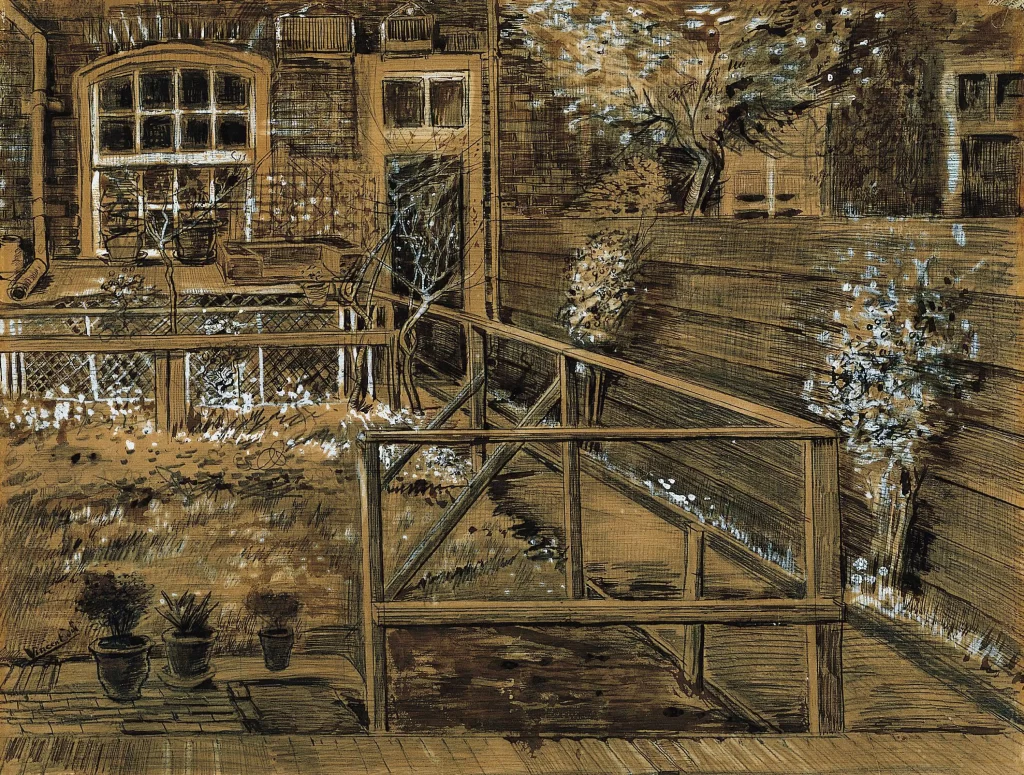 Back Garden of Siens Mothers House the Hague Van Gogh