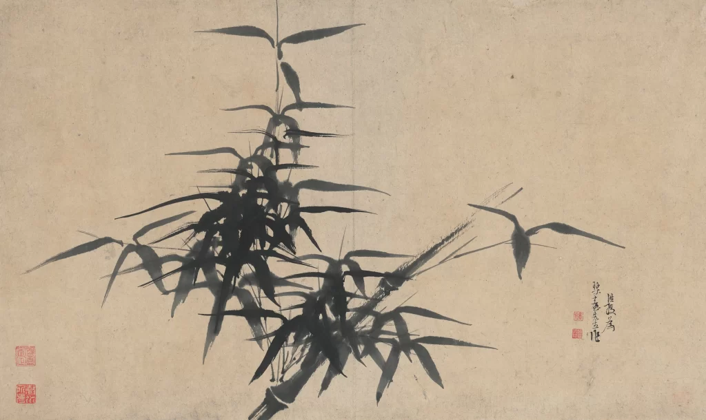 Bamboo ink wash tranquil simplicity Chen Hongshou