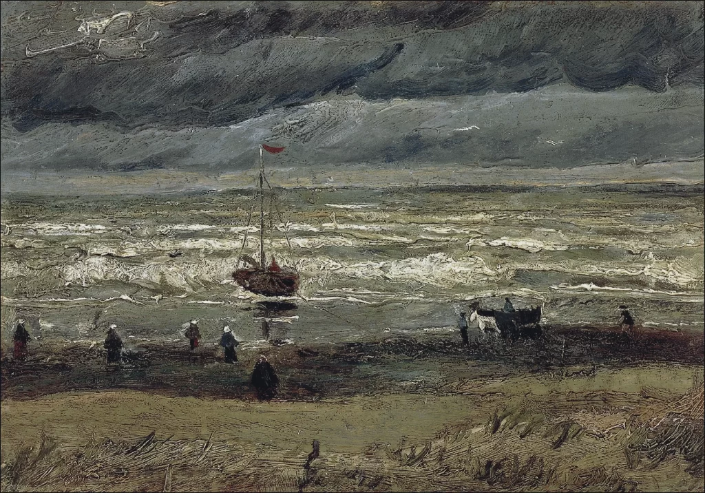 Beach at Scheveningen in Stormy Weather Van Gogh