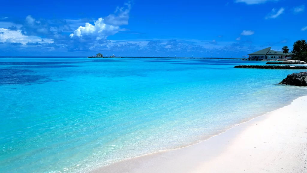 Beach Ocean Blue Sky Clouds Tropical