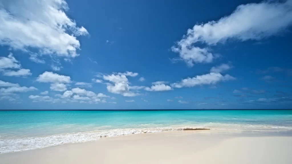 Beach Ocean Sky Clouds Sand Waves