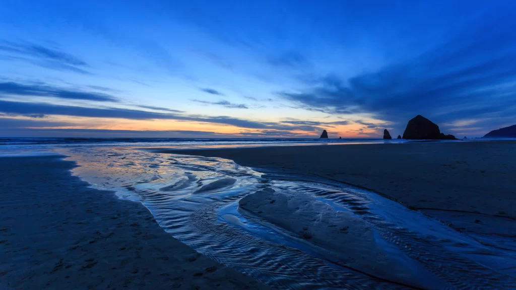 beach sunset sky clouds water