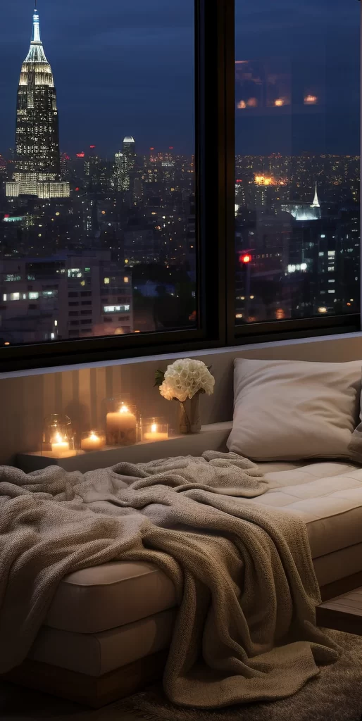 Bedroom with NYC Empire State Building View