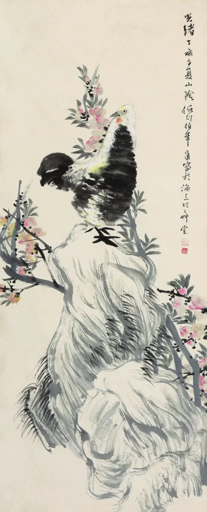Birds Flowers InkWash Traditional Chinese Ren Bonian