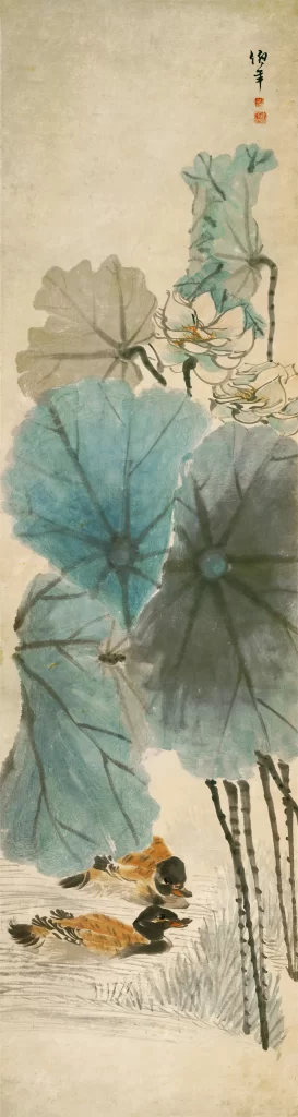 Birds Lotus Leaves Water Ren Bonian