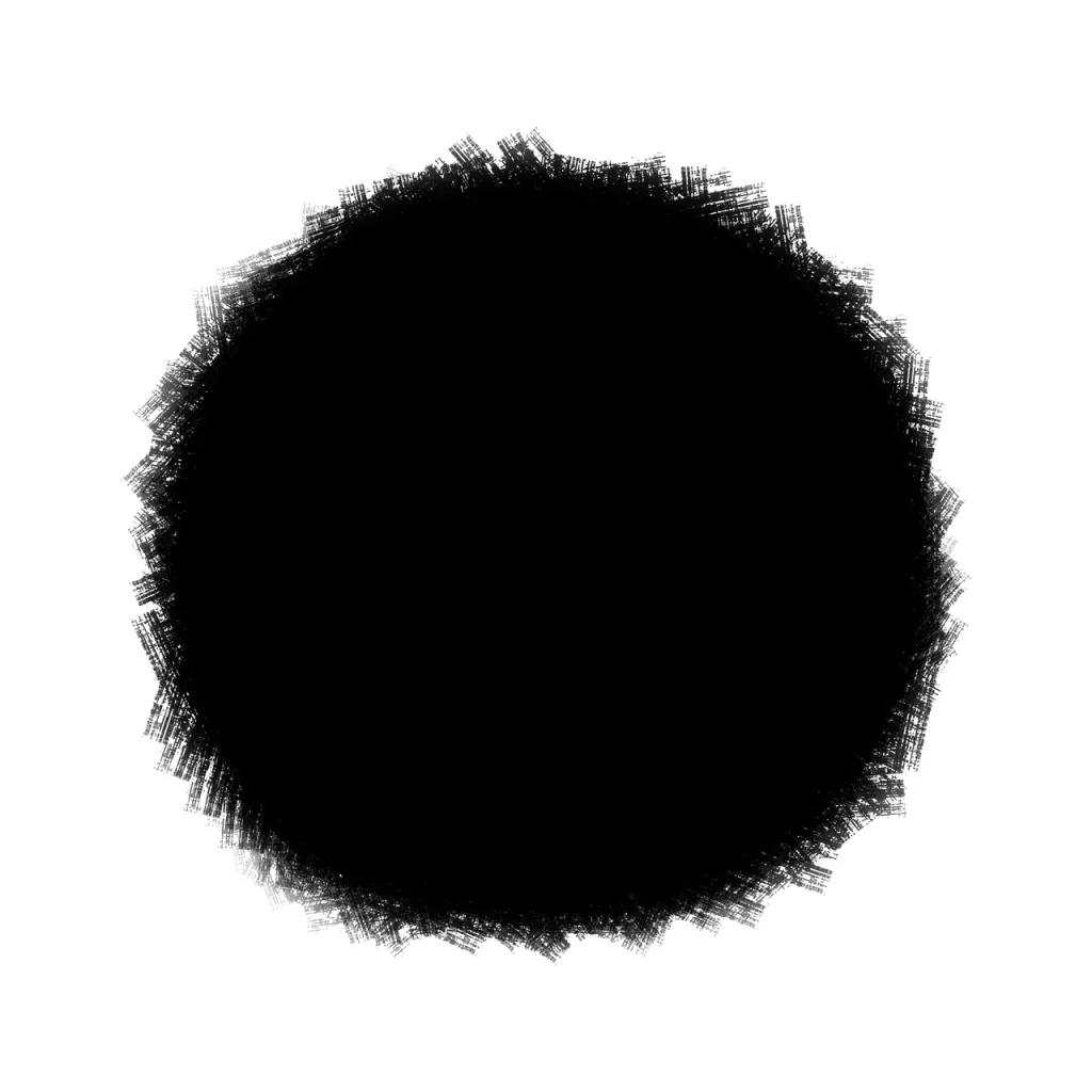 Black Circle Textured Sharp Edges