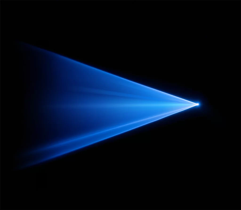 Blue Light Beam Sharp Contrast Dynamic Motion