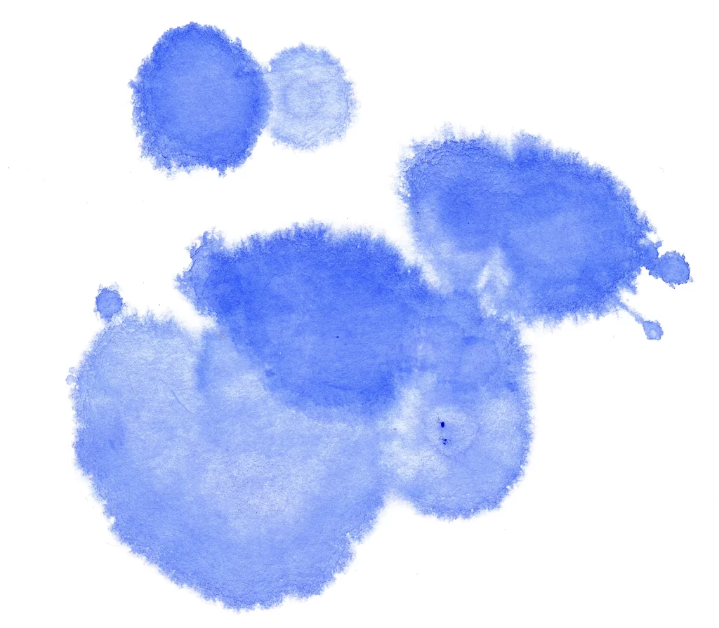Blue Watercolor Ink Wash Brush Stroke