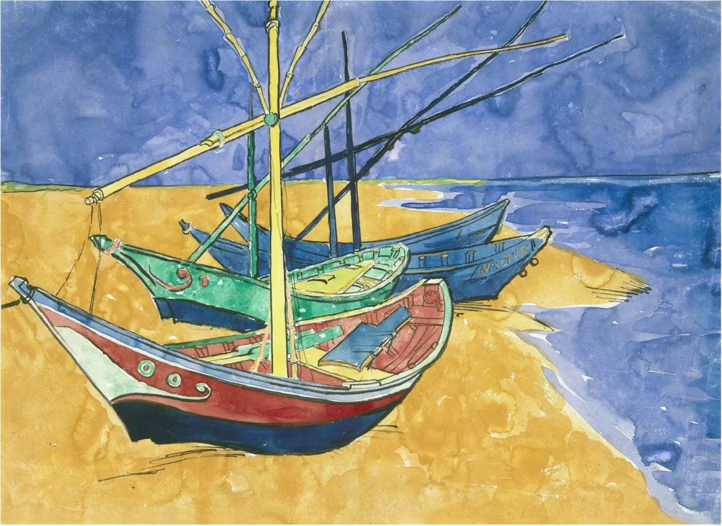 Boats at Saintes-Maries Van Gogh