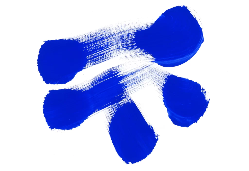 Bold Blue Stroke Circular Flowing Dense
