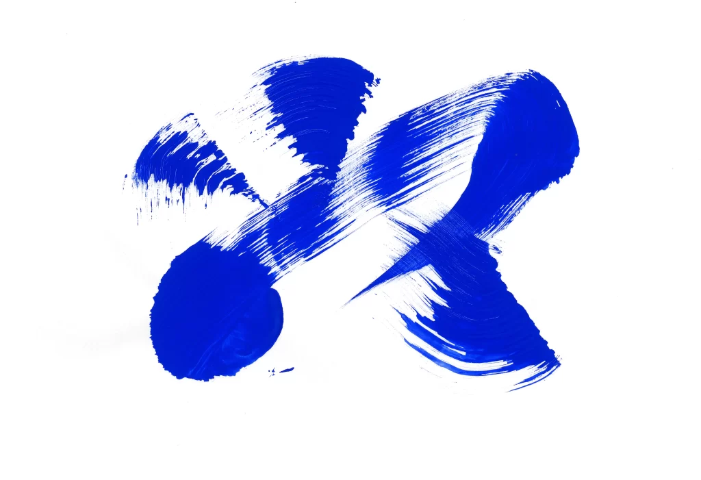 Bold Blue Stroke Circular Flowing Dynamic