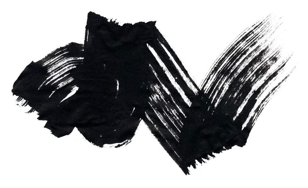 Bold Ink Stroke Black Gray Flowing Sharp