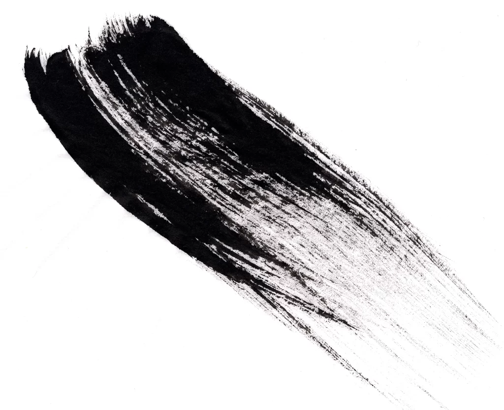 Bold Ink Stroke Black Gray Horizontal Flow