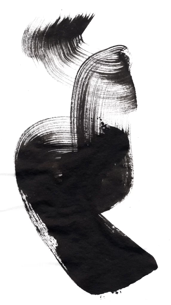Bold Ink Stroke Black Gray Vertical Flow