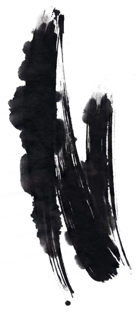 Bold Ink Stroke Black Gray Vertical Flow
