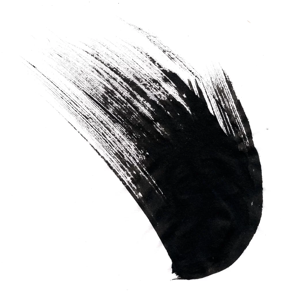 Bold Ink Stroke Black Gray Vertical Flow