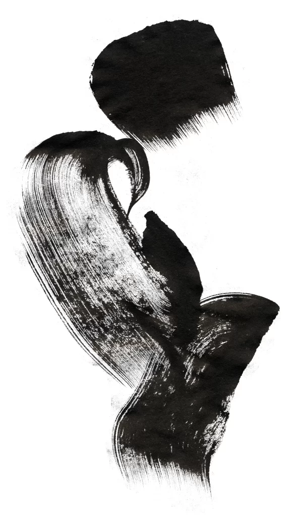 Bold Ink Stroke Black Gray Vertical Flow
