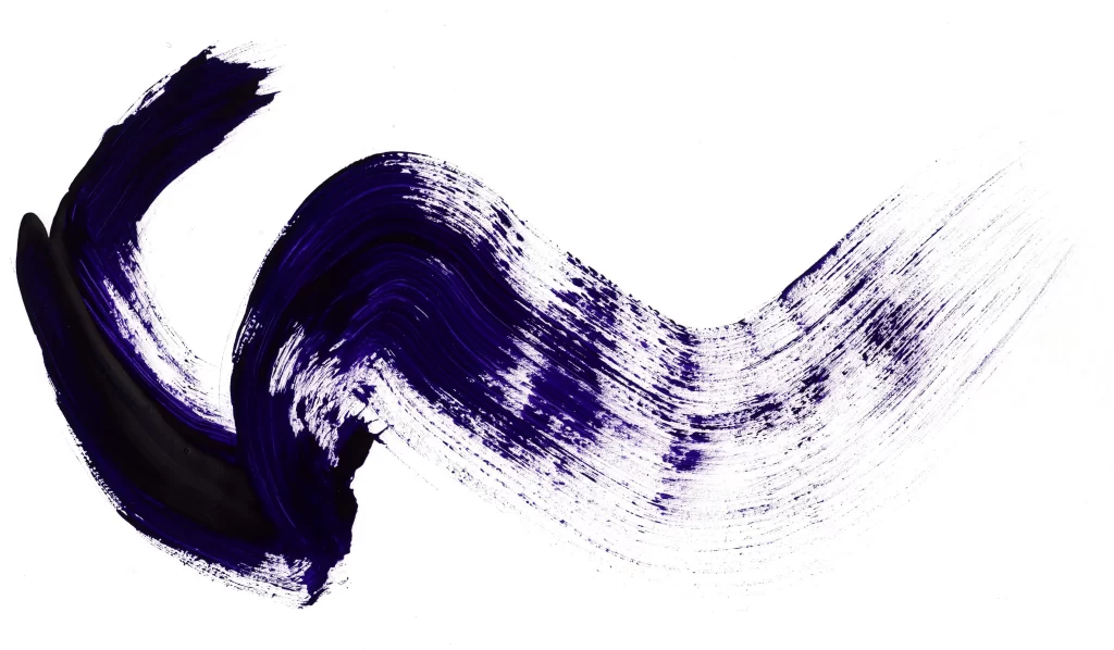 Bold Ink Stroke Black Purple Flowing Horizontal