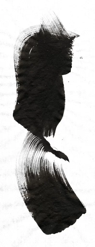 Bold Ink Stroke Black White Vertical Flow