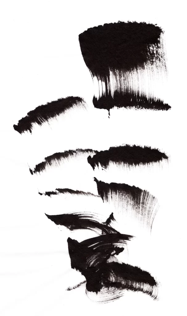 Bold Ink Stroke Black White Vertical Flow