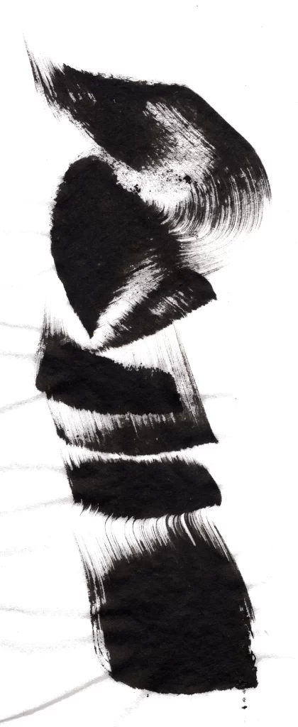 Bold Ink Stroke Black White Vertical Flow