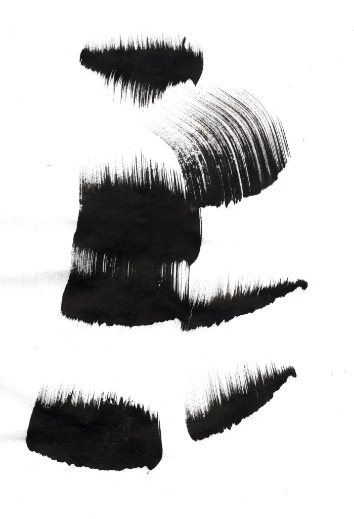 Bold Ink Stroke Black White Vertical Flow