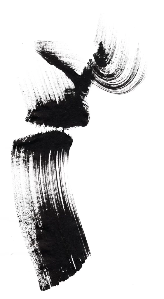 Bold Ink Stroke Black White Vertical Flow