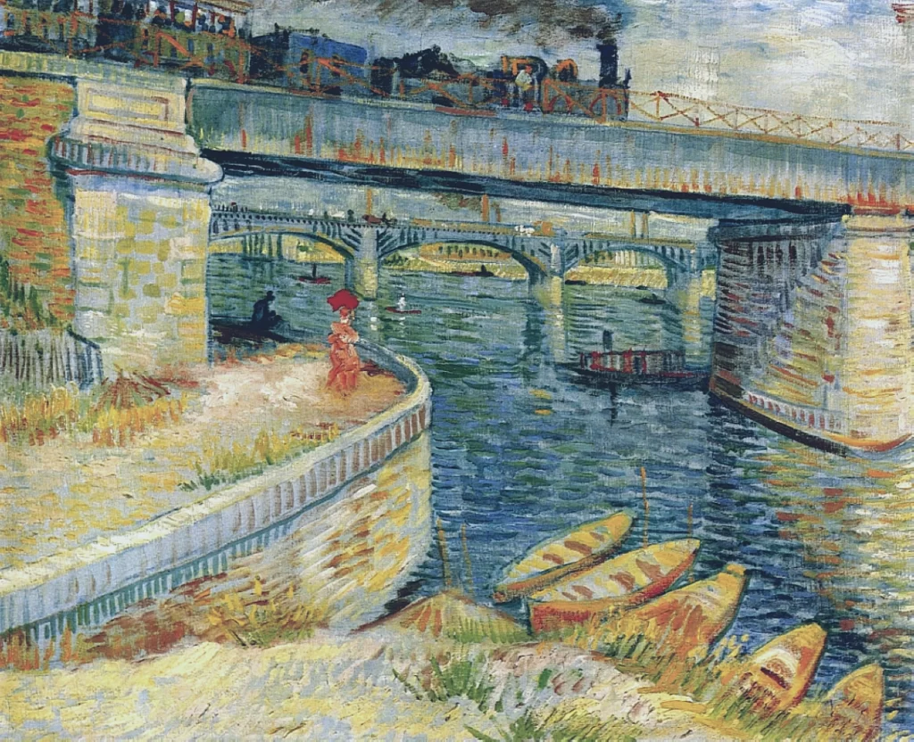 Bridges across the Seine at Asnieres Van Gogh