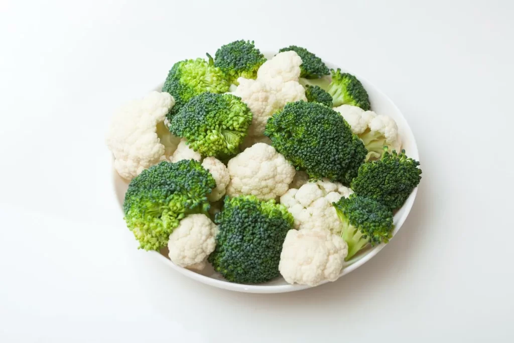 Broccoli Cauliflower Green White Florets